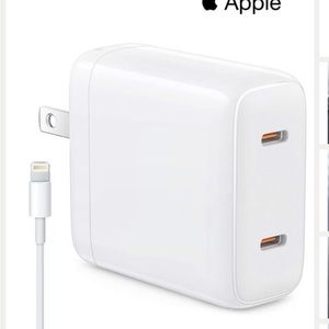 WEMISS CH-A1 40W Dual-Port PD Type-C Fast Charger AND 4ft USB-C Lightning cable